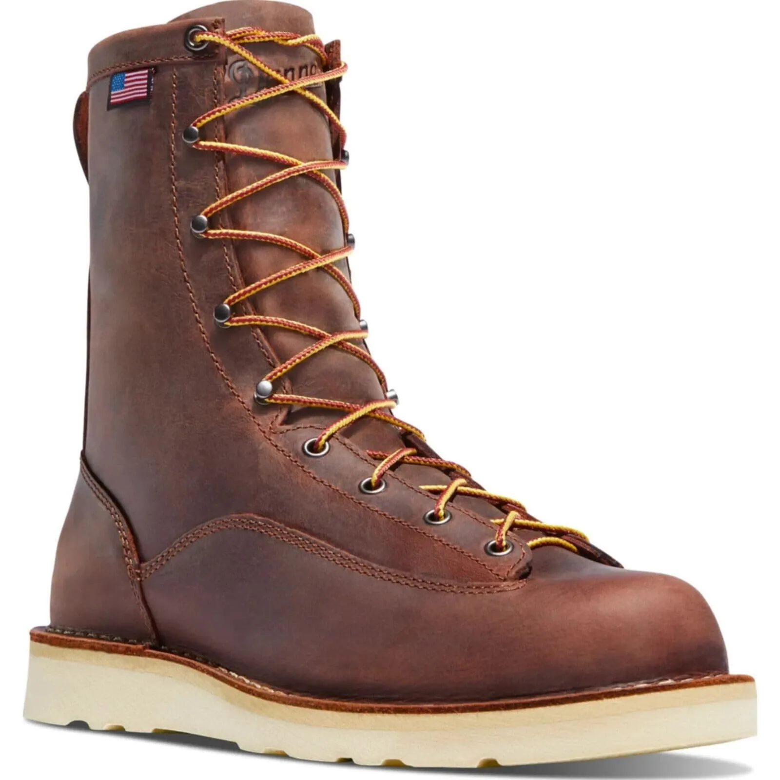 Danner Mens Brown Bull Run 8 Lace to Toe Work Boot