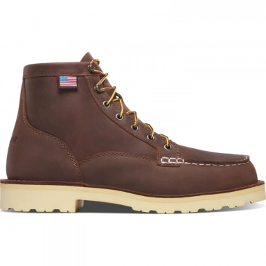 Danner Mens Bull Run 6 Moc Toe Work Boot Brown