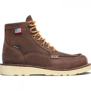 Danner Womens Bull Run Moc Toe 6 Brown GTX Work Boot