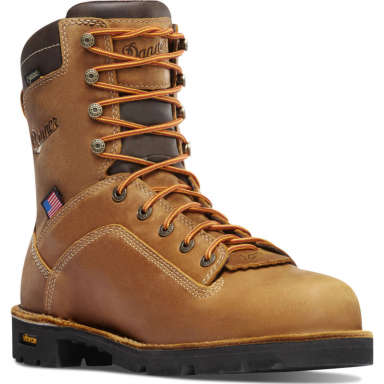 Danner Mens Quarry USA Made 8" WP Work Boot Distressed Brown 17315