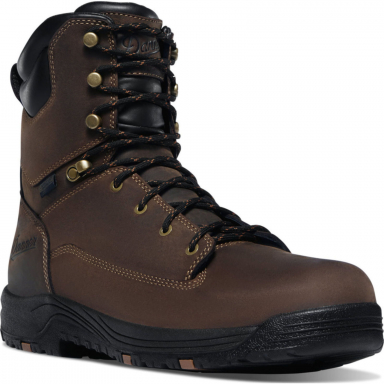 Danner Mens Riverside 8" Plain Toe WP Lace Up Work Boot 19457