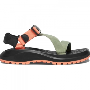 Danner Womens Wallowa Textile Cantaloupe/Oil Green Casual Sandal