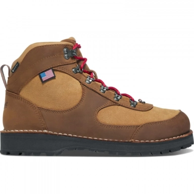 Danner Mens Cascade Crest Grizzly Brown-Rhodo Red Hiking Boot