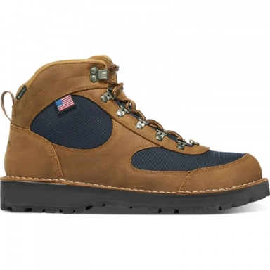Danner Mens Cascade Crest Grizzly Brown-Ursa Blue Hiking Boot
