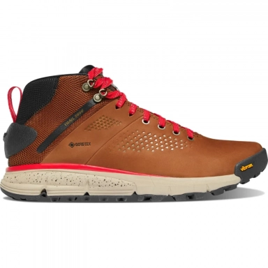 Danner Mens Trail 2650 Mid 4 Brown/Red GTX Outdoor Hiking Boot