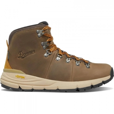 Danner Womens Mountain 600 Leaf 4.5 Grizzly Brown/Rhodo Red GTX Hiking