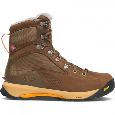 Danner Womens Inquire Tall 7 Malt Brown/Poppy Orange 200G Hiking Boot