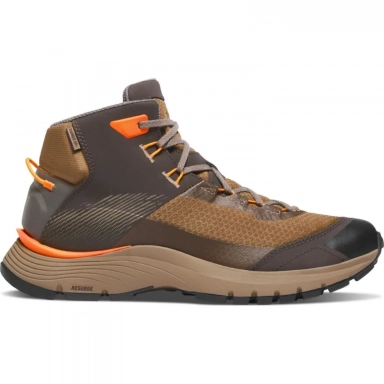 Danner Mens Trail Junction Mid 4 Malt Brown/Poppy Orange Hiking Boot