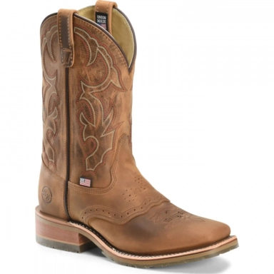 Doubleh Mens 11 Jase Domestic Wide Square Toe ICE Roper Work Boot