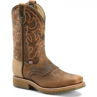 Doubleh Mens 11 Dwight Wide Square Steel Toe ICE Roper Work Boot