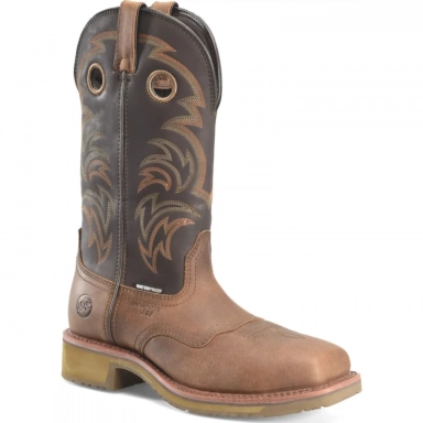 Doubleh Mens 13 Farson Wide Square Toe Composite Stockman Work Boot