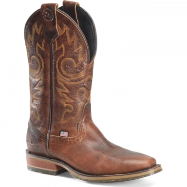 Doubleh Mens 12 Brantley Narrow Square Toe Roper Work Boot