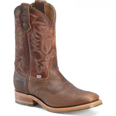 Doubleh Mens 11 Cody Soft Toe Square Roper Work Boot