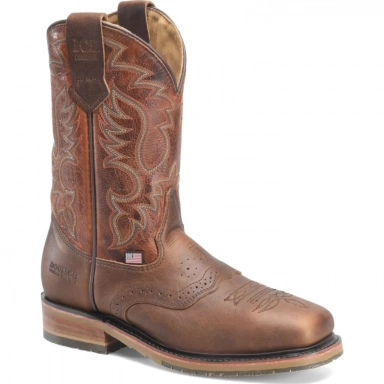 Doubleh Mens 11 Cody Safety Toe Square Roper Work Boot