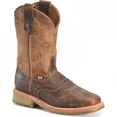 Doubleh Mens 11 Baker Safety Toe Square Roper Work Boot