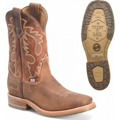 Doubleh Mens 11 Union Built Roper Work Boot Brown