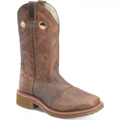 Doubleh Mens 12 Antonio Wide Square Toe Roper Work Boot