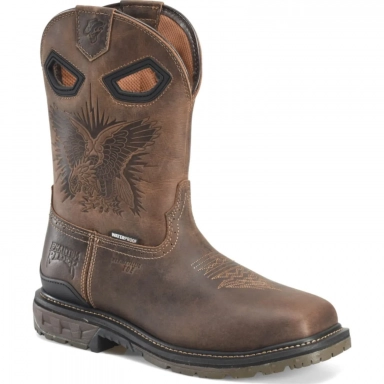 Phantom Rider Mens 11 Composite Toe WP Roper Eagle Emb Work Boot