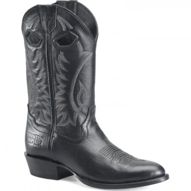 Phantom Rider Mens 11 Roper Black Work Boot Style