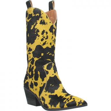 Dingo Womens Live A Little Leather Boot Lemon DI127Y