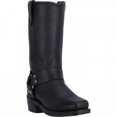 Dingo Mens Dean Leather Harness Boot Black DI19057