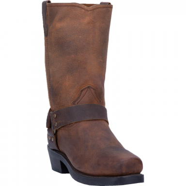 Dingo Mens Dean Leather Harness Boot Dark Brown DI19076