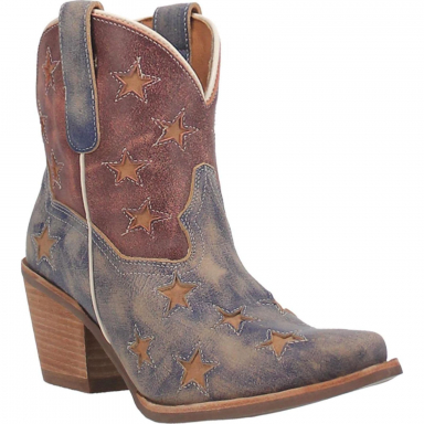Dingo Womens Liberty Leather Bootie Blue DI769
