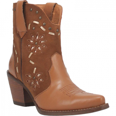 Dingo Womens Old Town Leather Bootie Camel DI907