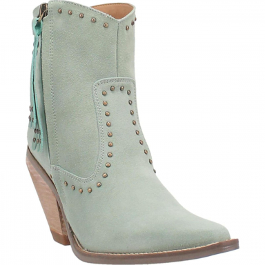Dingo Womens Classy N' Sassy Leather Bootie Mint Suede DI952G