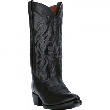 Dan Post Mens Milwaukee Leather Black Cowboy Boot