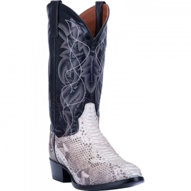 Dan Post Mens Sly Python Natural Black Cowboy Boot