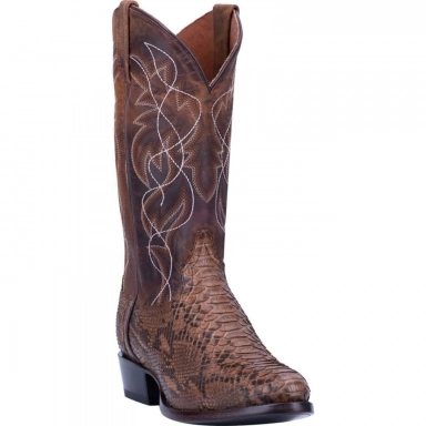 Dan Post Mens Python Tan Cowboy Boot