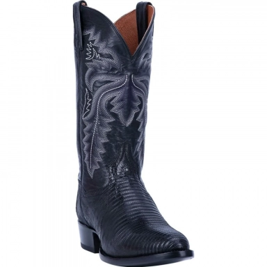 Dan Post Mens Winston Lizard Black Exotic Cowboy Boot