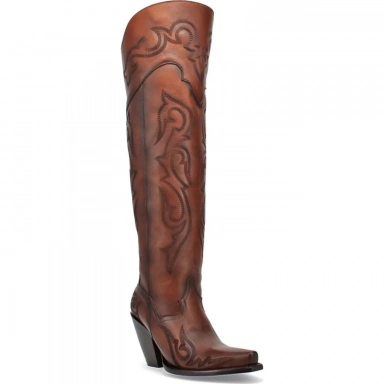 Dan Post Womens Seductress Leather Chestnut Boot
