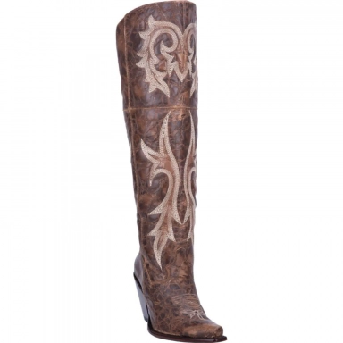 Dan Post Womens Jilted Leather Brown Fashion Western Boot