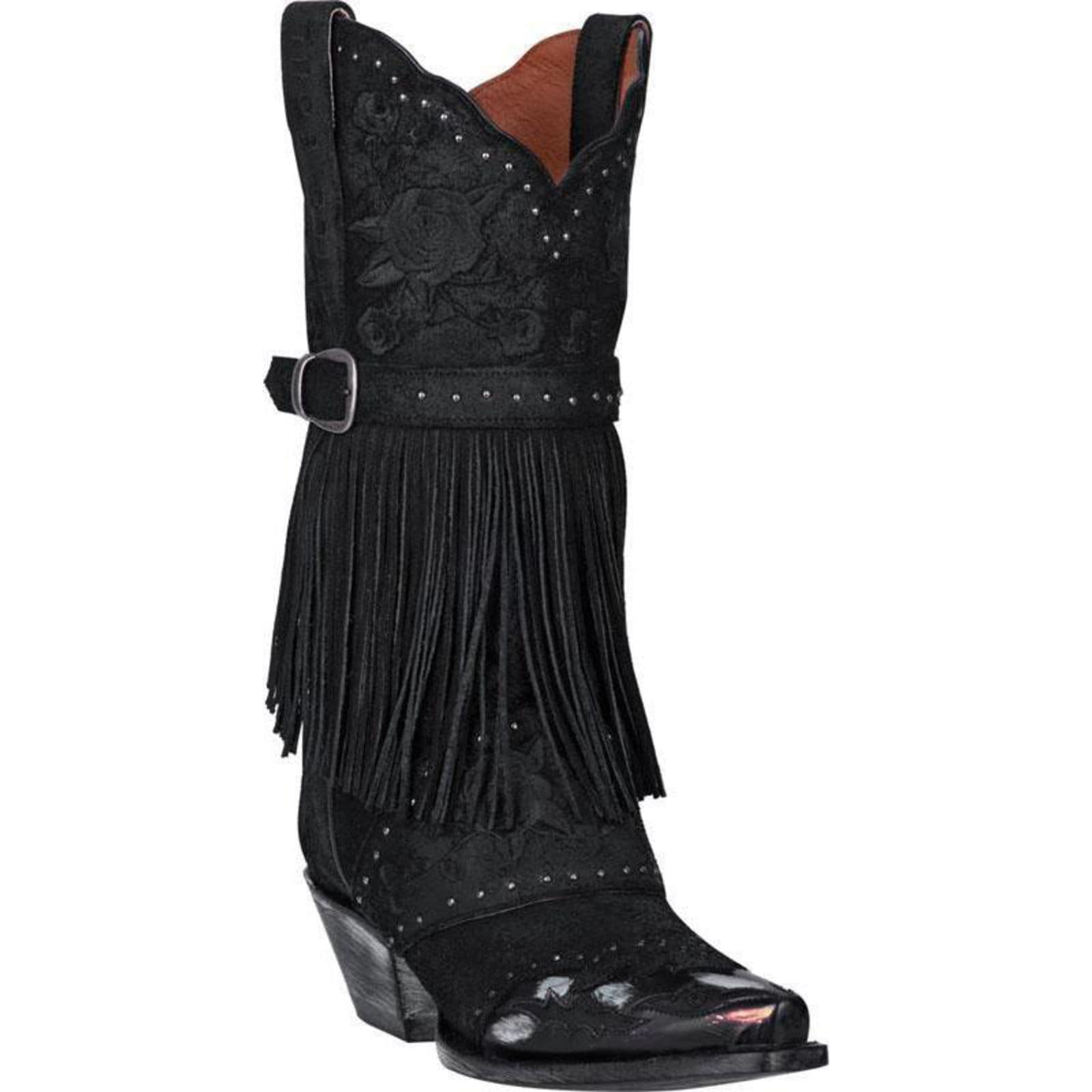 Shop Dan Post Womens Bed Of Roses Leather Boot Black Fashion Western