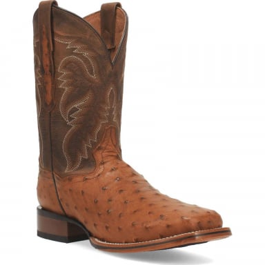 Dan Post Mens Alamosa Full Quill Ostrich Boot Bay Apache DP4874