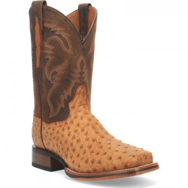 Dan Post Mens Kershaw Full Quill Ostrich Saddle Boot