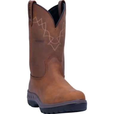 Dan Post Mens Cummins Waterproof Steel Toe Tan Cowboy Boot