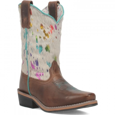 Dan Kids Post Children Rumi Leather Childrens White Boot