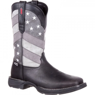 Durango Mens Rebel By Faded Black Flag Western Boot