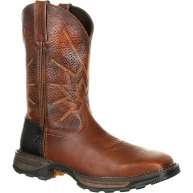 Durango Mens Maverick XP Steel Toe Ventilated Pull On Pull-On Boot