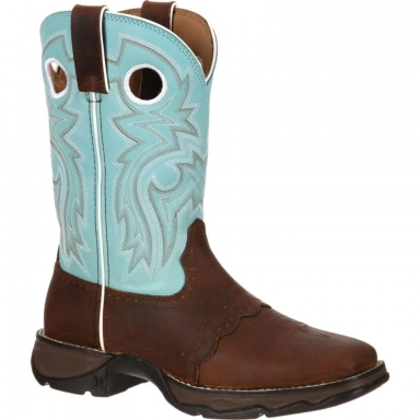 Durango Womens Rebel Powder Lace Saddle Western Boot