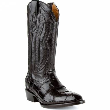 Ferrini Mens Alligator Stallion Black R-Toe Boot 10711-27