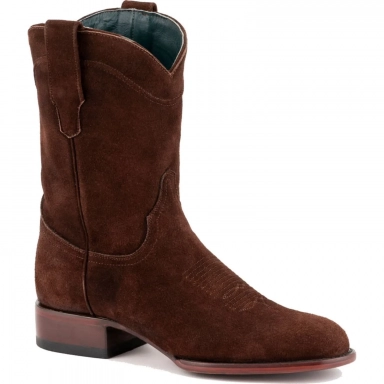 Ferrini Mens Roughrider Choc R-Toe Boot