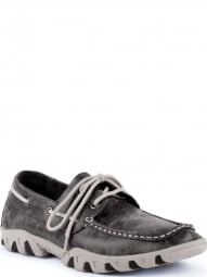 Ferrini Mens Leather Smoky Black Lace-Up Moccasin Shoe 35322-49