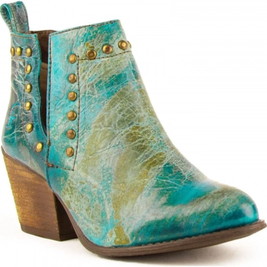 Ferrini Womens Ladies Turquoise R Toe Bootie
