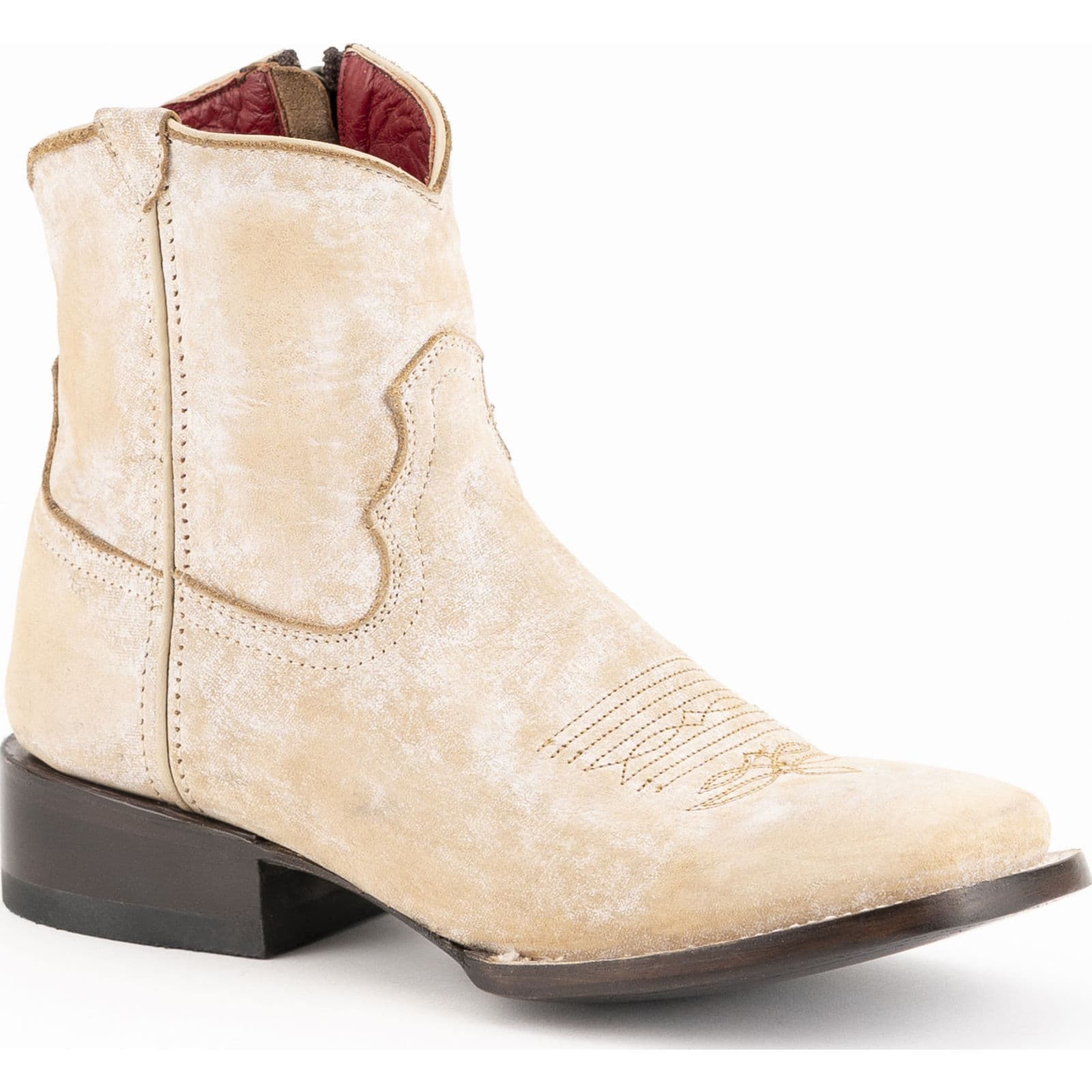 Ferrini Women's Stacey Round Toe Ankle Boots Handcrafted - Chocolate 6101152