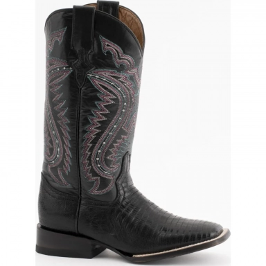 Ferrini Womens Ladies Lizard Black Boot