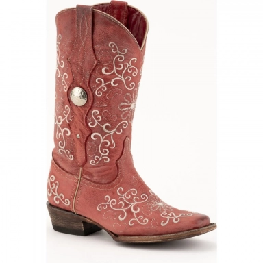 Ferrini Womens Ladies Bella Red D-Toe Boot